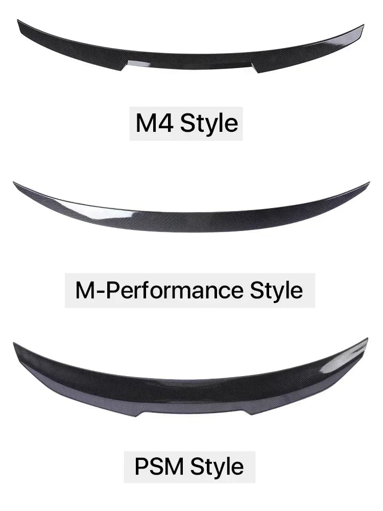 Rear Trunk Spoiler Bumper Lip For BMW 4 Series F32 F33 F36 Carbon Fiber PSM M4 MP Style Wing Tail Kit 2014-2020 Gloss Black